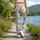 White Daisy Blooms for Yoga, Pilates, and Everyday Spring Style Leggings - 12