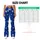 Cobalt Blue And White Star Motif For Gym Training, Yoga, And Everyday Activewear Leggings - 7