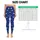 Cobalt Blue And White Star Motif For Gym Training, Yoga, And Everyday Activewear Leggings - 1