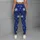 Cobalt Blue And White Star Motif For Gym Training, Yoga, And Everyday Activewear Leggings - 5