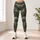 Olive Woodland Camo for Outdoor Yoga, Running, Hiking, and Everyday Activewear Leggings - 4