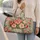 Coral Tulip Garden with Coastal Botanicals for Sunny Beach Days and Weekend Getaways Quilted Weekend Bag - 2