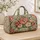 Coral Tulip Garden with Coastal Botanicals for Sunny Beach Days and Weekend Getaways Quilted Weekend Bag - 4