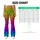 Neon Lime Rainbow Leopard Spots for Bold Gym Sessions and Outdoor Running Style Leggings - 7