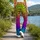 Neon Lime Rainbow Leopard Spots for Bold Gym Sessions and Outdoor Running Style Leggings - 12