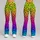 Neon Lime Rainbow Leopard Spots for Bold Gym Sessions and Outdoor Running Style Leggings - 9