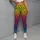 Neon Lime Rainbow Leopard Spots for Bold Gym Sessions and Outdoor Running Style Leggings - 4