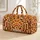 Burnt Orange Geometric Checks for Sunny Beach Days and Relaxed Weekend Getaways Quilted Weekend Bag - 1