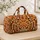 Burnt Orange Geometric Checks for Sunny Beach Days and Relaxed Weekend Getaways Quilted Weekend Bag - 4