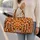 Burnt Orange Geometric Checks for Sunny Beach Days and Relaxed Weekend Getaways Quilted Weekend Bag - 2