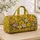 Golden Daffodils and Meadow Birds for Sunny Coastal Getaways and Spring Travel Days Quilted Weekend Bag - 4