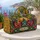 Colorful Folk Art Hens and Wildflowers for Beach Days and Bohemian Getaways Quilted Weekend Bag - 5