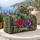 Bohemian Wildflowers and Colorful Stripes for Beach Getaways and Weekend Travel Quilted Weekend Bag - 5