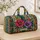 Bohemian Wildflowers and Colorful Stripes for Beach Getaways and Weekend Travel Quilted Weekend Bag - 4