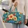 Tropical Hibiscus And Palm Leaves For Relaxed Beach, Camping, And Vacation Getaways Quilted Weekend Bag - 2