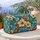 Tropical Hibiscus And Palm Leaves For Relaxed Beach, Camping, And Vacation Getaways Quilted Weekend Bag - 5