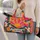 Bold Color-Block Shapes for Sunny Beach Escapes, Vacations, and Colorful Getaways Quilted Weekend Bag - 2