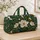 White Magnolia Blossoms with Green Leaves for Relaxed Tropical Beach Vacation Getaways Quilted Weekend Bag - 4