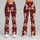 Galloping Cream Horses on Burgundy for Yoga, Pilates and Equestrian Lifestyle Wear Leggings - 9