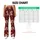 Galloping Cream Horses on Burgundy for Yoga, Pilates and Equestrian Lifestyle Wear Leggings - 7