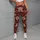Galloping Cream Horses on Burgundy for Yoga, Pilates and Equestrian Lifestyle Wear Leggings - 4