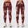 Galloping Cream Horses on Burgundy for Yoga, Pilates and Equestrian Lifestyle Wear Leggings - 1