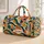 Retro Teal and Tangerine Geometric Waves for Sunny Beach Days and Weekend Getaways Quilted Weekend Bag - 1