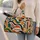 Retro Teal and Tangerine Geometric Waves for Sunny Beach Days and Weekend Getaways Quilted Weekend Bag - 2