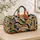 Retro Teal and Tangerine Geometric Waves for Sunny Beach Days and Weekend Getaways Quilted Weekend Bag - 4