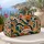 Retro Teal and Tangerine Geometric Waves for Sunny Beach Days and Weekend Getaways Quilted Weekend Bag - 5