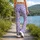 Lavender Black Polka Dots for Yoga, Pilates and Everyday Activewear Leggings - 12