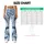 Blue White Swirling Waves for Yoga Pilates and Everyday City Style Leggings - 7