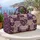 Purple Heart Patchwork with Wildflowers for Camping Trips and Weekend Escapes Quilted Weekend Bag - 5