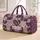 Purple Heart Patchwork with Wildflowers for Camping Trips and Weekend Escapes Quilted Weekend Bag - 1