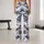 Gray White Camouflage Motif for Yoga, Pilates, Travel and Everyday Athleisure Style Leggings - 10