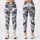 Gray White Camouflage Motif for Yoga, Pilates, Travel and Everyday Athleisure Style Leggings - 3