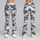Gray White Camouflage Motif for Yoga, Pilates, Travel and Everyday Athleisure Style Leggings - 9