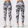 Gray White Camouflage Motif for Yoga, Pilates, Travel and Everyday Athleisure Style Leggings - 1