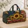 Sunflowers and Stars Americana Floral for Beach Trips and Summer Getaways Quilted Weekend Bag - 4