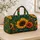 Sunflower And Coral Bloom Botanical Art For Beach Trips And Weekend Getaways Quilted Weekend Bag - 4
