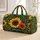 Sunflower And Coral Bloom Botanical Art For Beach Trips And Weekend Getaways Quilted Weekend Bag - 1