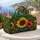 Sunflower And Coral Bloom Botanical Art For Beach Trips And Weekend Getaways Quilted Weekend Bag - 5
