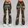 Cream Spotted Wild Cats on Charcoal for Yoga, Running and Everyday Activewear Style Leggings - 9
