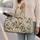 Elegant Sage Botanical Leaves for Coastal Getaways, Relaxed Weekend Escapes and Holidays Quilted Weekend Bag - 2