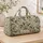 Elegant Sage Botanical Leaves for Coastal Getaways, Relaxed Weekend Escapes and Holidays Quilted Weekend Bag - 4