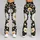 White Daisy Blooms on Charcoal for Yoga, Running and Everyday Activewear Style Leggings - 9