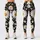 White Daisy Blooms on Charcoal for Yoga, Running and Everyday Activewear Style Leggings - 3