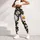 White Daisy Blooms on Charcoal for Yoga, Running and Everyday Activewear Style Leggings - 5