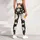 White Daisy Blooms on Charcoal for Yoga, Running and Everyday Activewear Style Leggings - 4