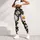 White Daisy Blooms on Charcoal for Yoga, Running and Everyday Activewear Style Leggings - 5